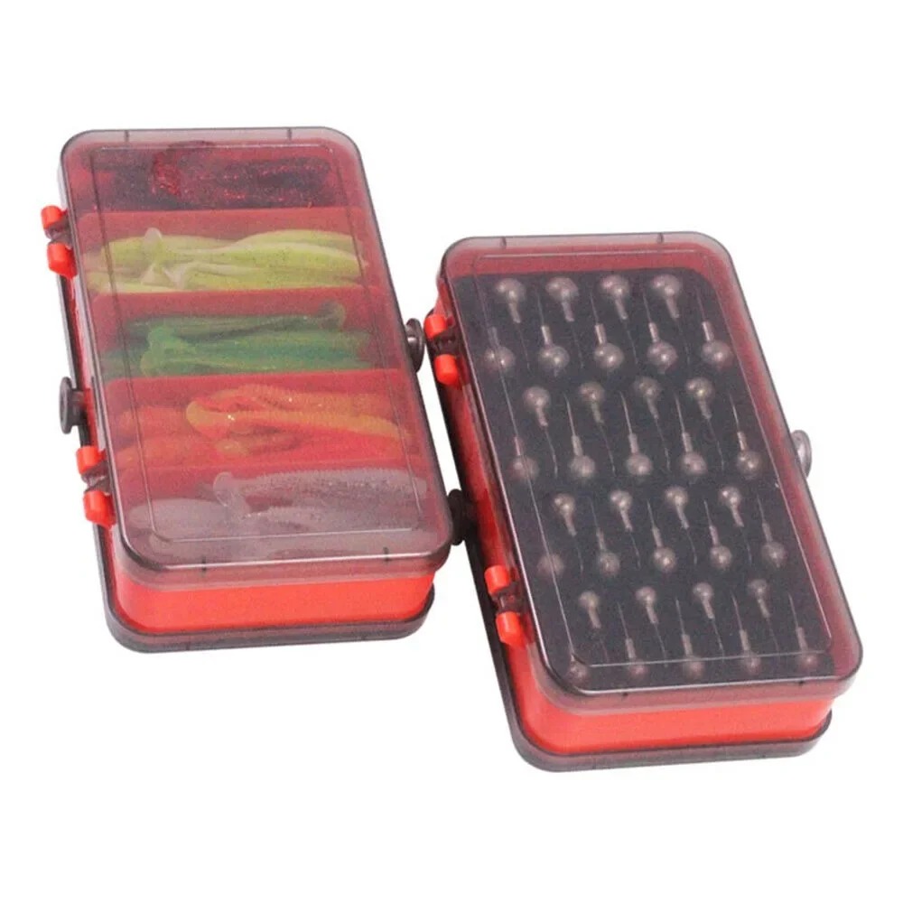 Caja de cebo portátil de doble - Fishing Lure Soft Plastic reseña y precio