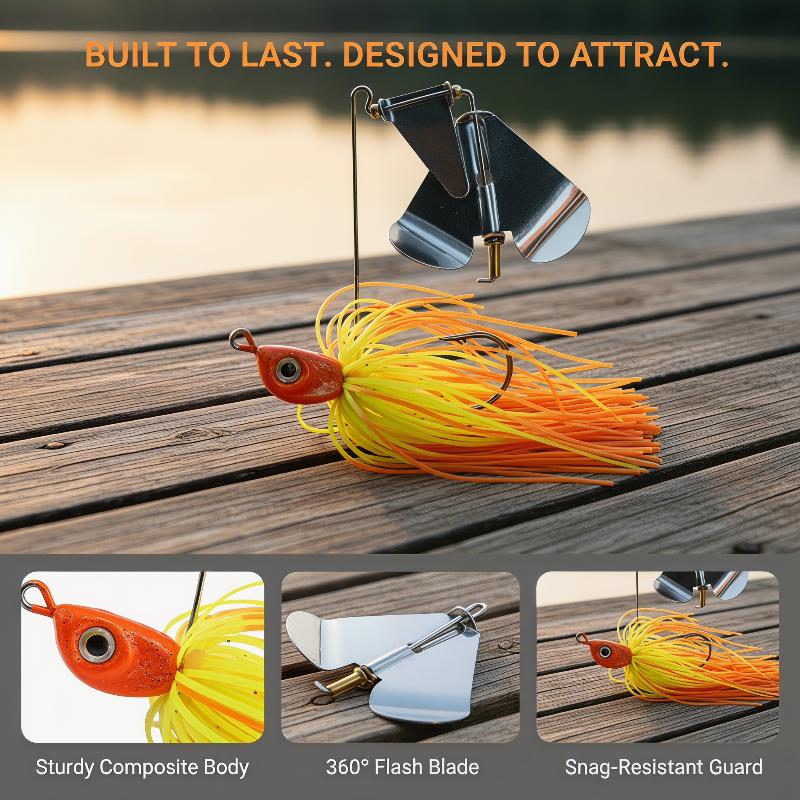 Señuelo de pesca sin espinas p - Fishing Lure Spinnerbait reseña y precio